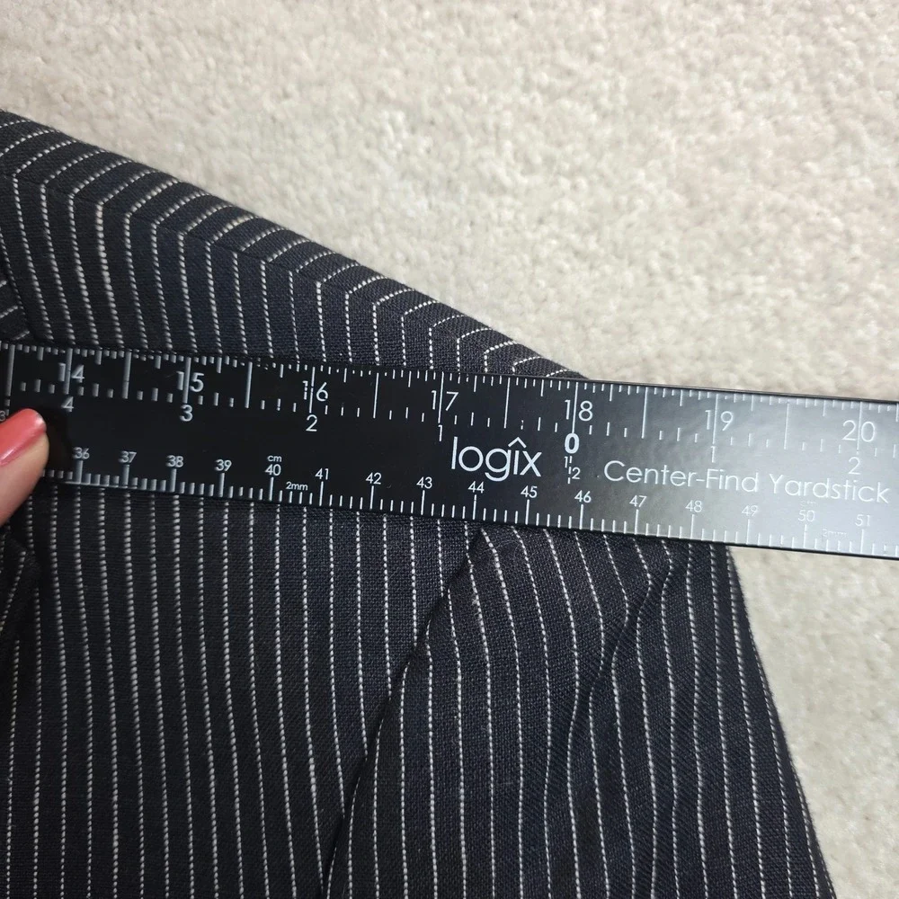 Tallia Sport Coat Mens 38R Navy Pinstripe 100% Linen Blazer Modern Fit Blue